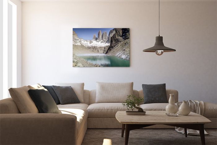 Canvas Print Base Las Torres Torres del Paine Patagonia Chile Wall