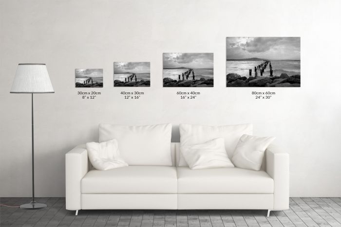 Shop Canvas Print Puerto Natales Chile Broken Pier Size Guide