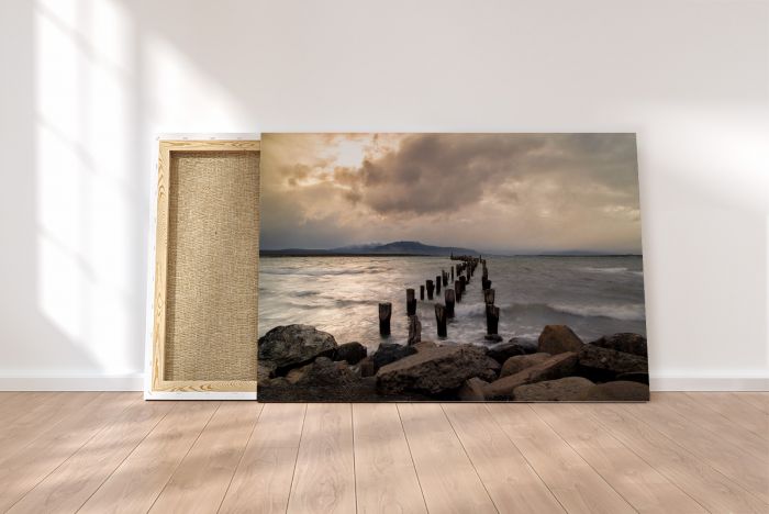 Shop Canvas Print Puerto Natales Chile Broken Pier