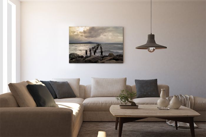 Shop Canvas Print Puerto Natales Chile Broken Pier on a Wall