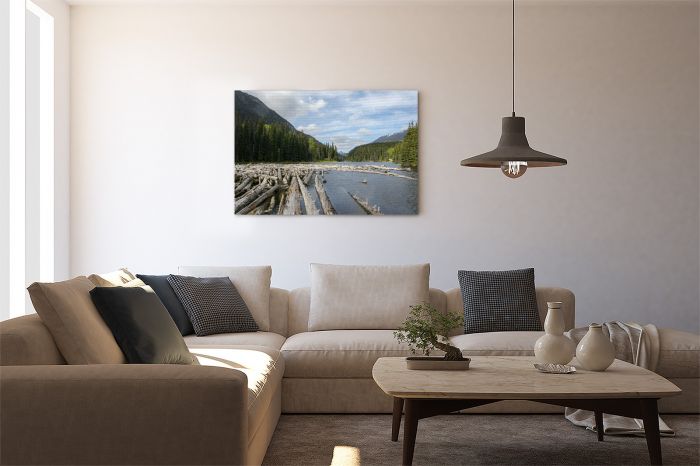 British Colombia Canada Trees on a Lake Travel Photography Canvas Print