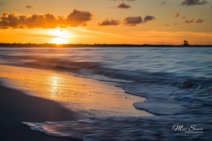 Canvas Print Caribbean Island Beach Sunset