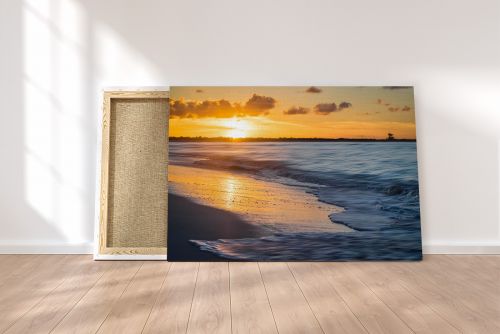 Canvas Print Caribbean Island Beach Sunset