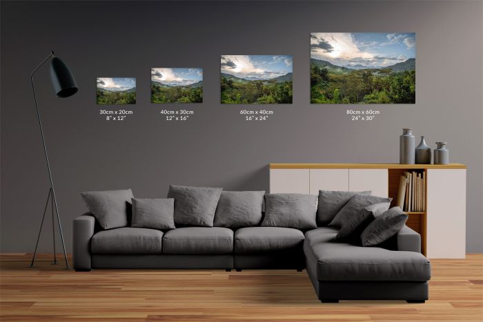 Canvas Print Countryside Antioquia Colombia Size Guide