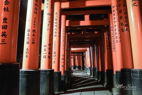 Red Torii Gates Kyoto Japan Travel Photography Canvas Print