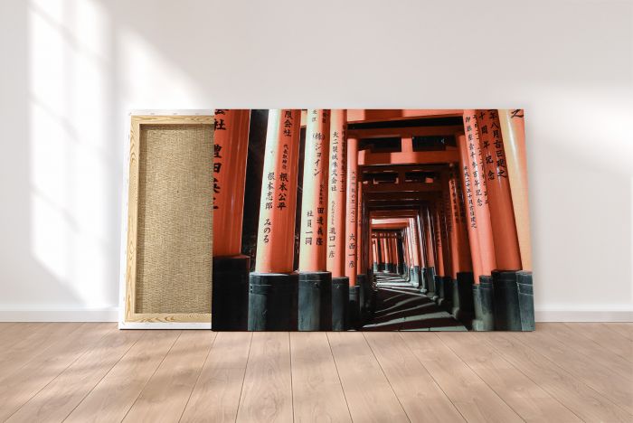 Red Torii Gates Kyoto Japan Travel Photography Canvas Print