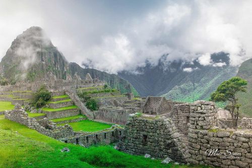 Empty Machu Picchu in the Clouds Travel Photography Canvas Print