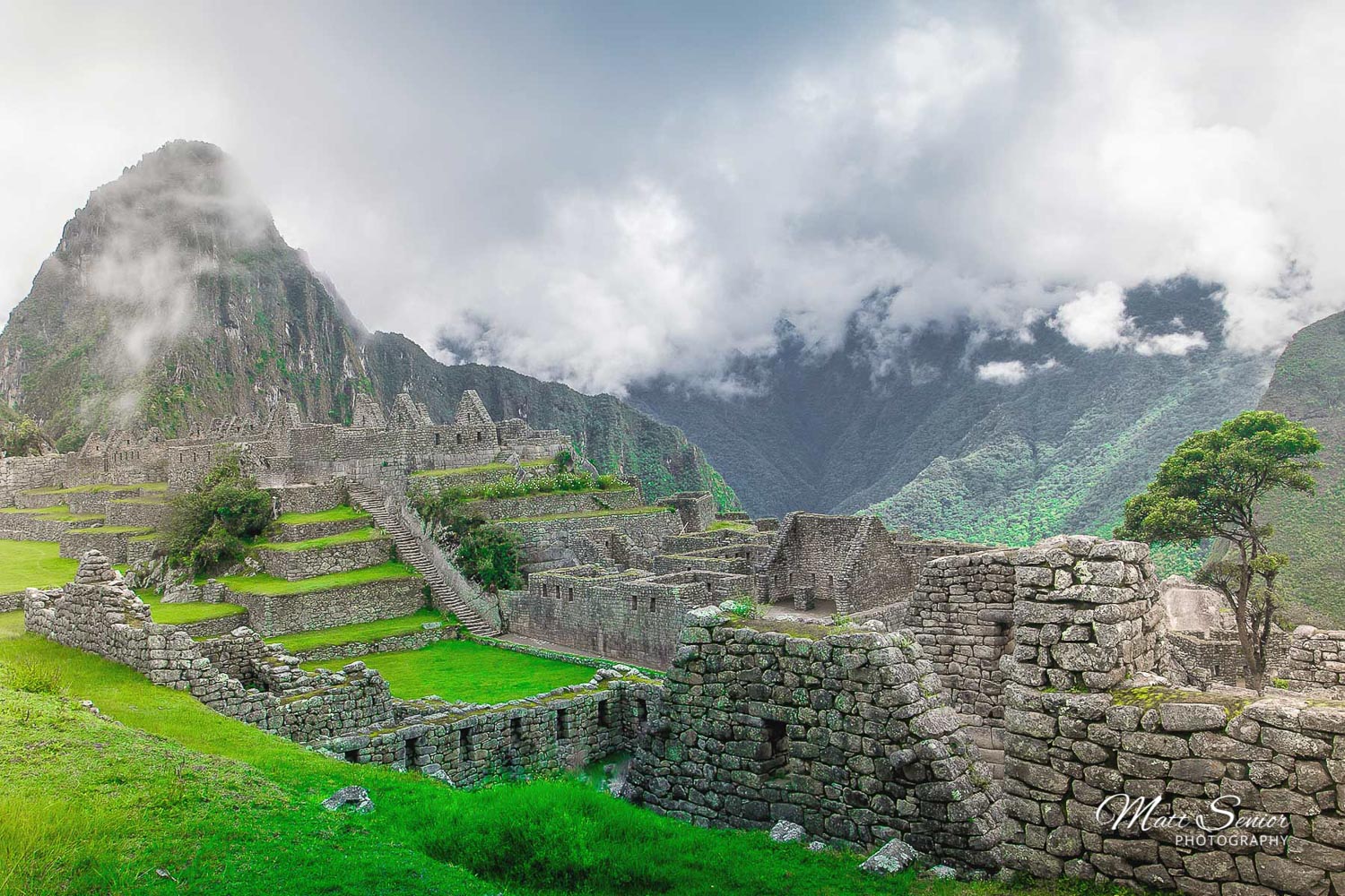 Empty Machu Picchu in the Clouds Travel Photography Canvas Print