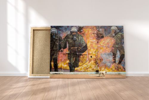Graffiti in Bogota Colombia Travel Photography Canvas Print