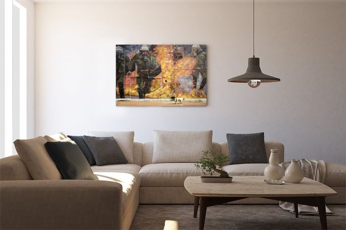 Graffiti in Bogota Colombia Travel Photography Canvas Print