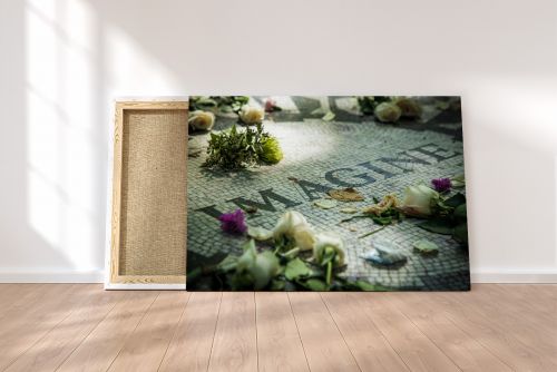 Canvas Print New York Central Park Strawberry Fields Imagine