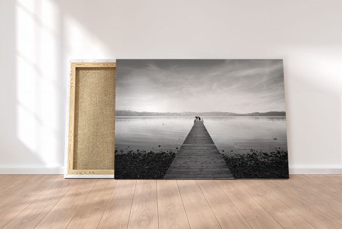 Shop Canvas Print Lake Tahoe Landscape California Black and White