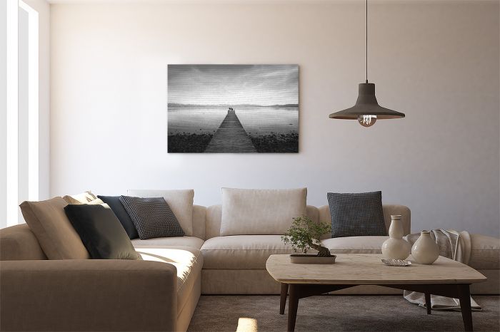 Shop Canvas Print Lake Tahoe Landscape California Black and White on a Wall