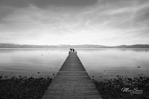 Shop Canvas Print Lake Tahoe Landscape California Black and White
