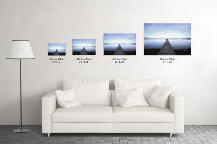 Shop Canvas Print Lake Tahoe Landscape California Size Guide