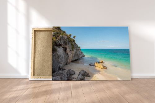 Canvas Print Cancun Mexico Beach and Sea