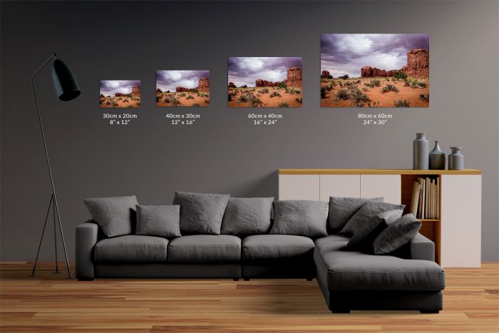 Shop Canvas Print Monument Valley USA Size Guide