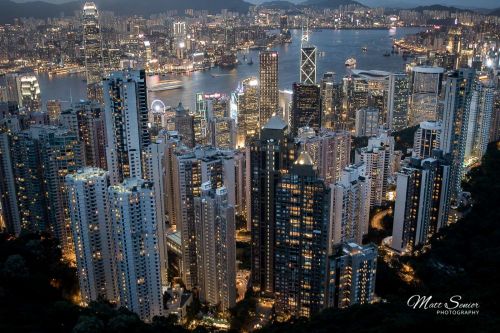 Canvas Print Hong Kong Skyline