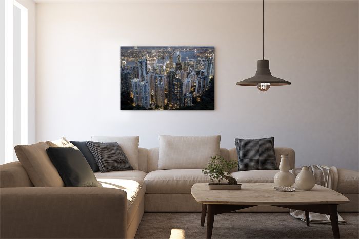 Canvas Print Hong Kong Skyline on a Wall