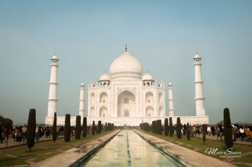 Taj Mahal Symmetry India Travel Photography Canvas Print