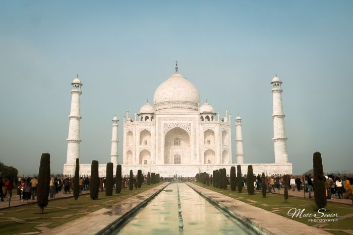Taj Mahal Symmetry India Travel Photography Canvas Print