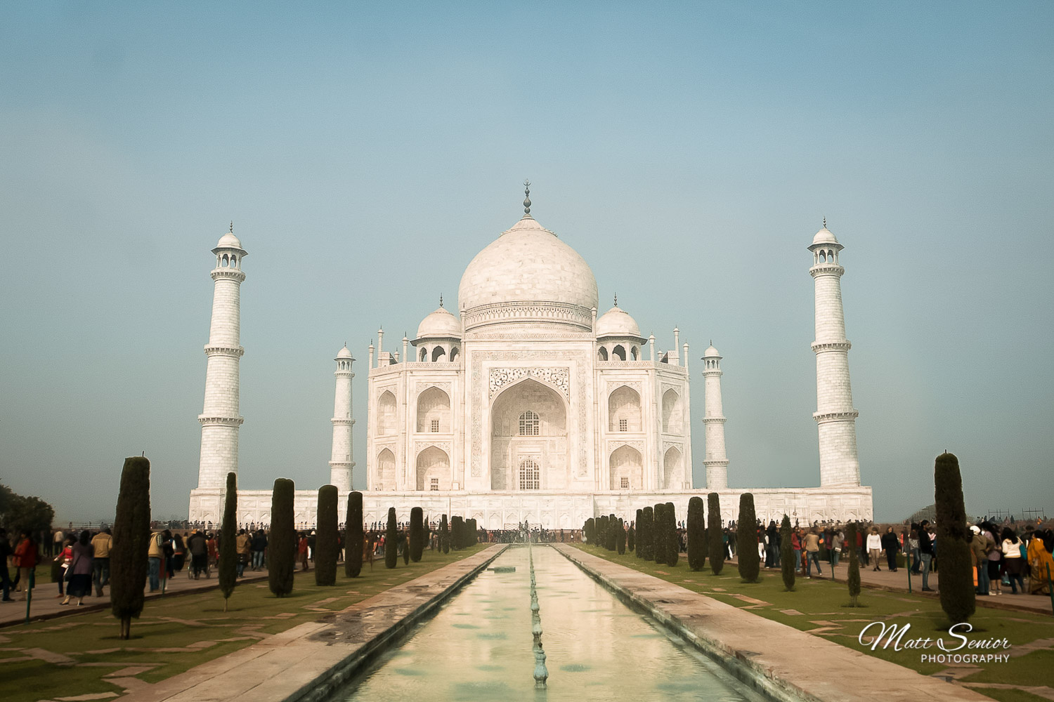 Taj Mahal Symmetry India Travel Photography Canvas Print