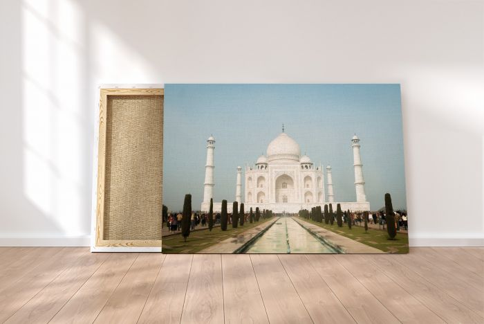 Taj Mahal Symmetry India Travel Photography Canvas Print