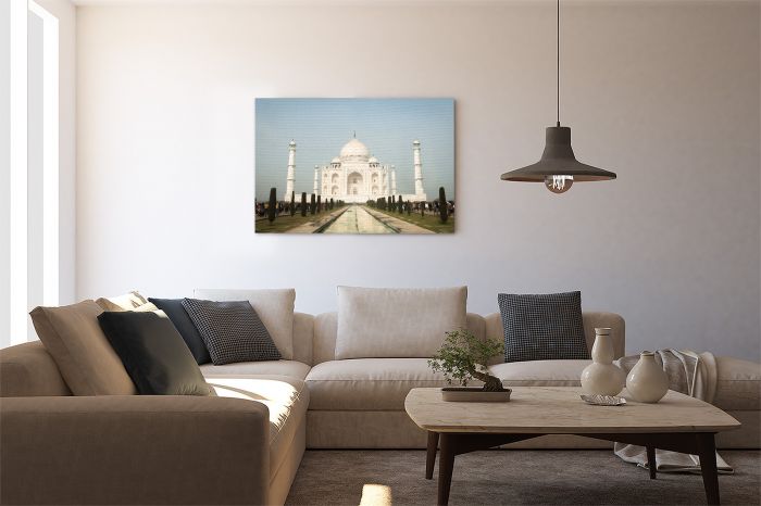 Taj Mahal Symmetry India Travel Photography Canvas Print