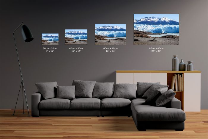 Canvas Print Perito Moreno Glacier Argentina Size Guide