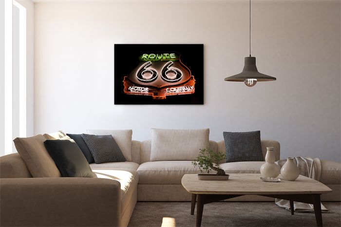 Shop Canvas Print Route 66 Sign on a Wall