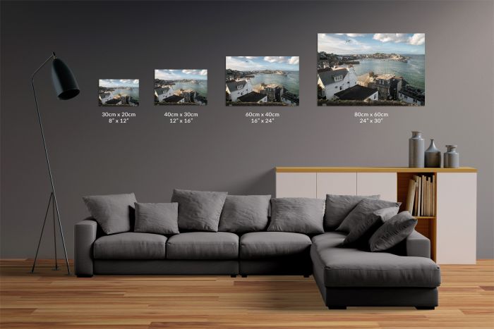 Canvas Print St Ives Cornwall Size Guide