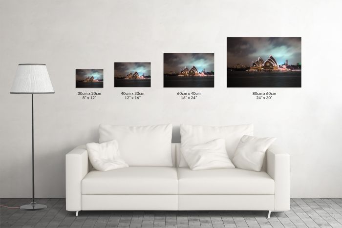 Canvas Print Sydney Opera House Australia Size Guide