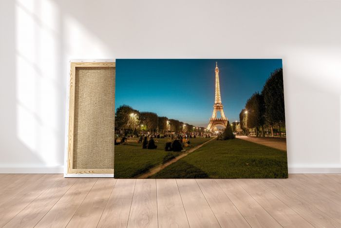 Canvas Print Eiffel Tower Paris France Night