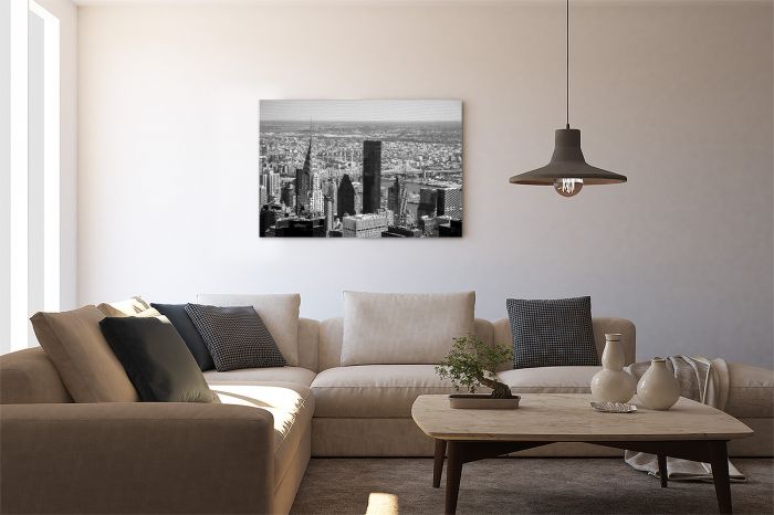 Canvas Print New York Skyline Black and White on a Wall