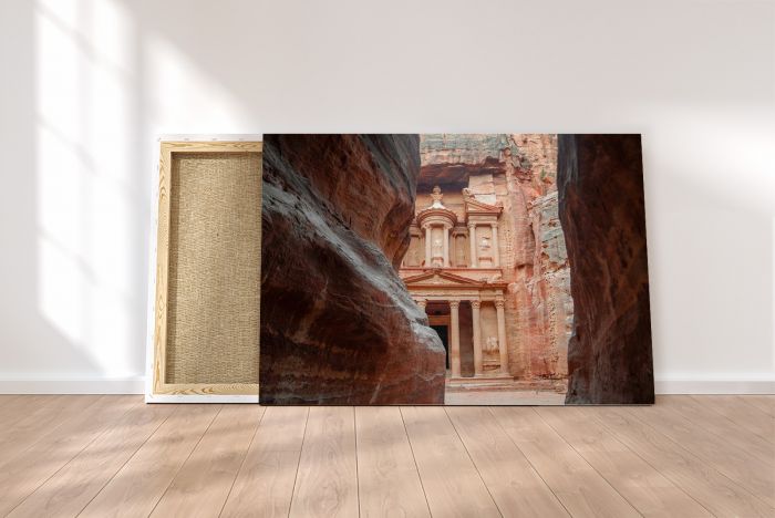 Petra Treasury Jordan Travel Photography Canvas Print