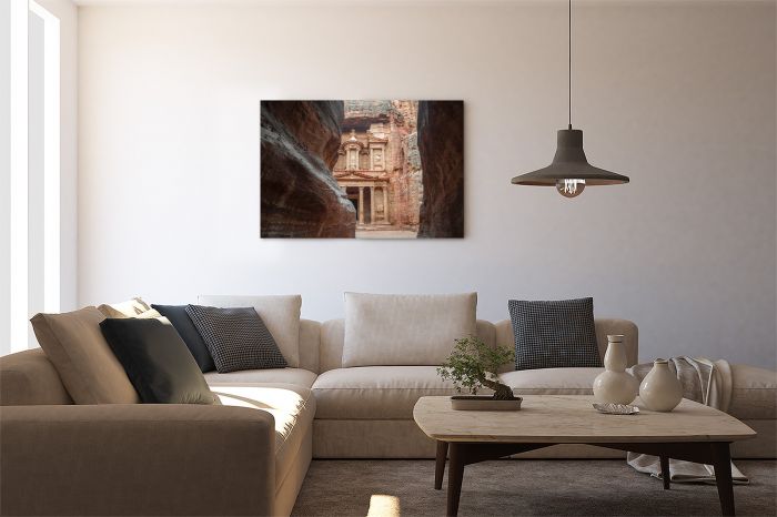 Petra Treasury Jordan Travel Photography Canvas Print