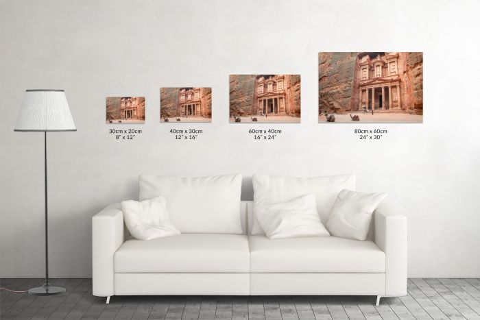 Rose City Of Petra Seven Wonders Jordan Travel Photography Canvas Print