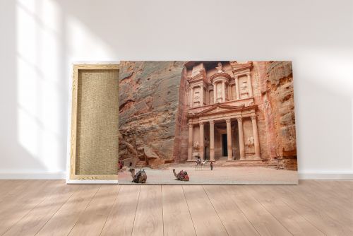 Rose City Of Petra Seven Wonders Jordan Travel Photography Canvas Print
