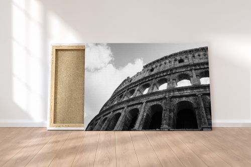 Canvas Colosseum Of Rome Black and White