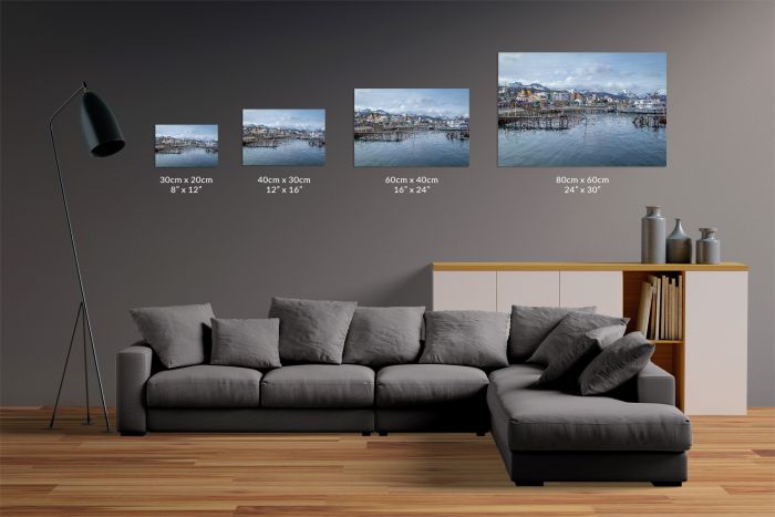 Canvas Print The Most Southern City in the World Size Guide