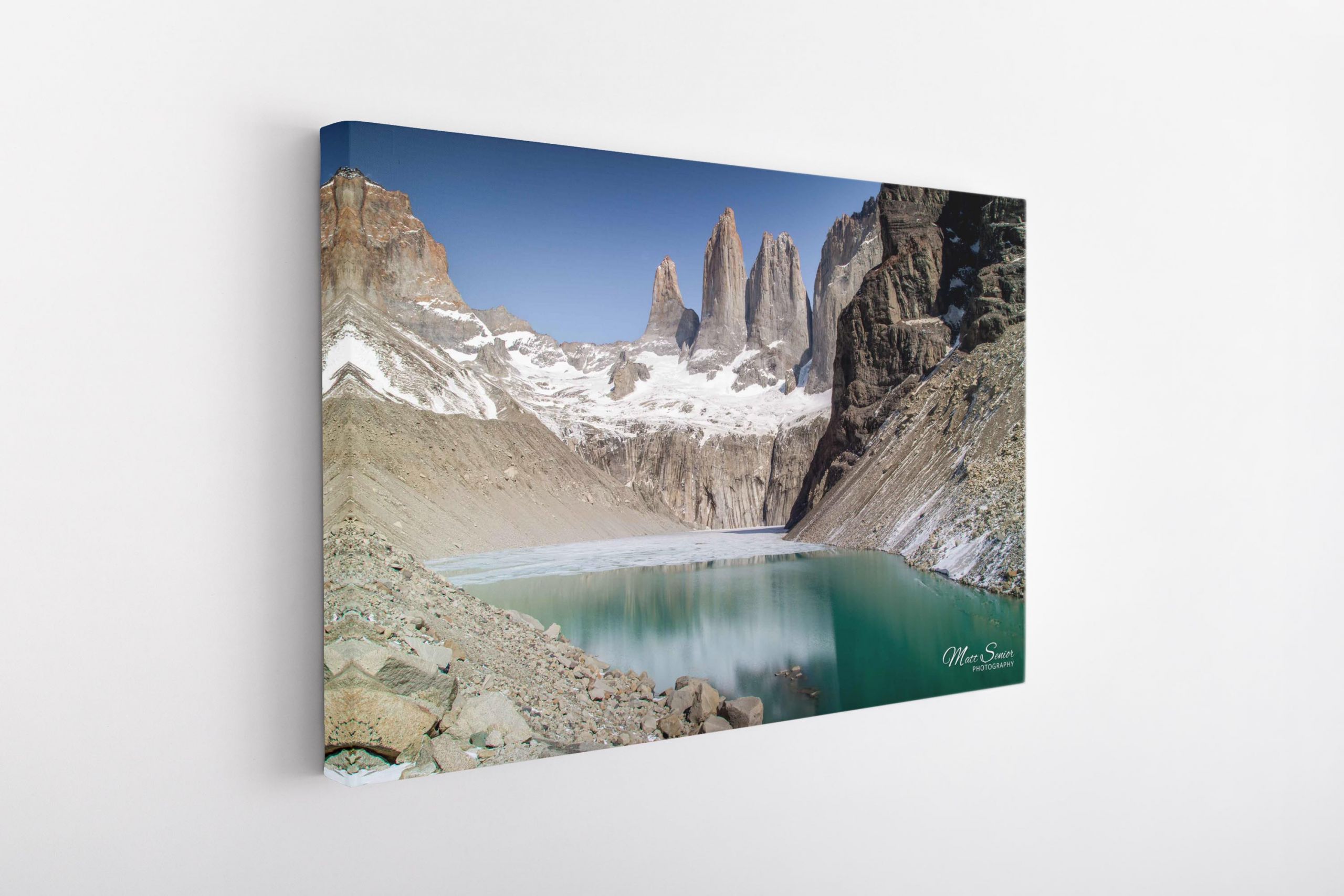 Base Las Torres Patagonia Chile Mountains Travel Photography Canvas Print