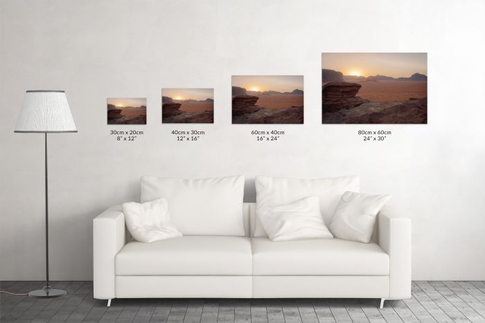 Matt Senior Photography Shop Canvas Print Desert Sunsets Size Guide