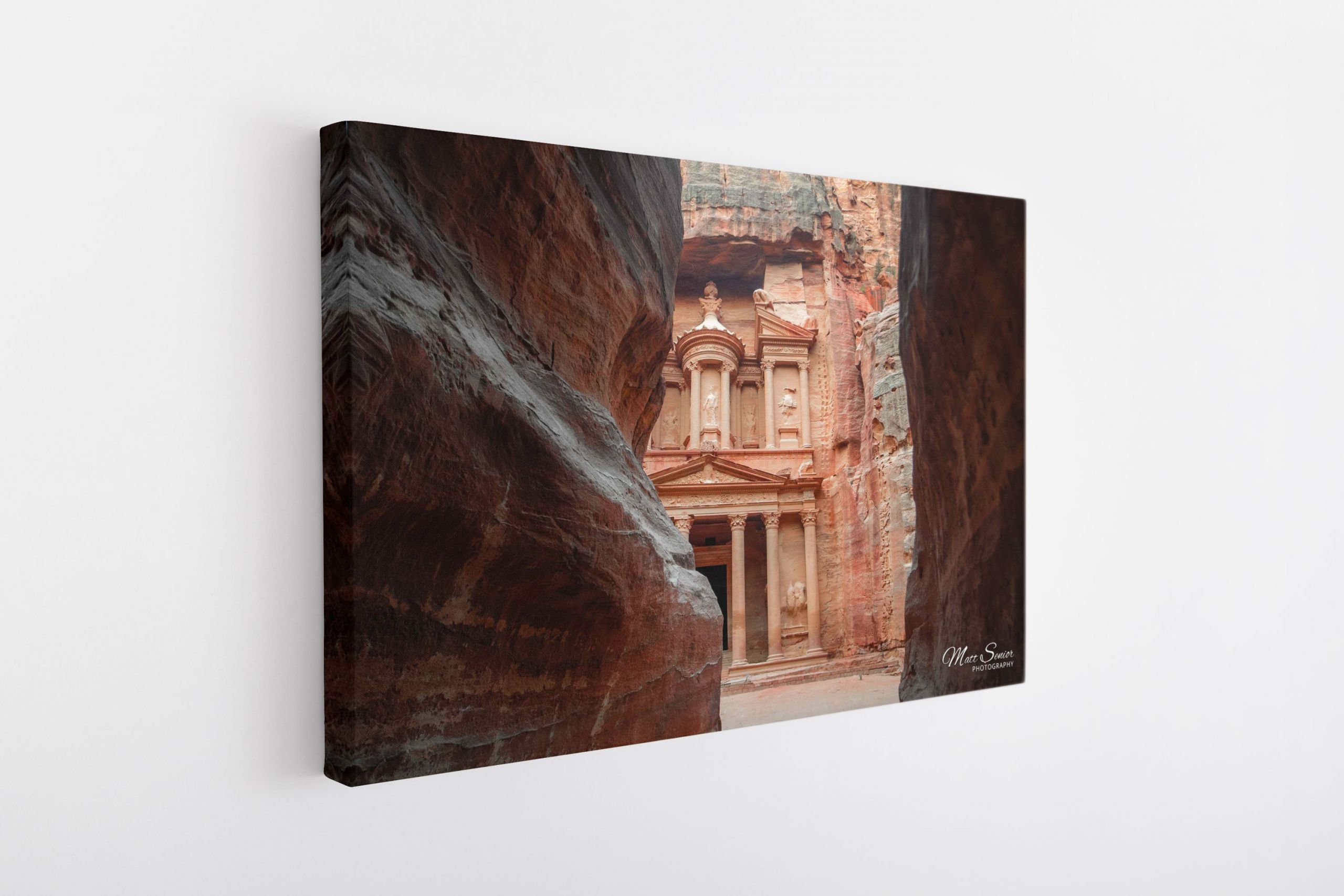 Petra Treasury Jordan Travel Photography Canvas Print