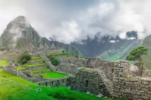 Empty Machu Picchu in the Clouds Travel Photography Canvas Print